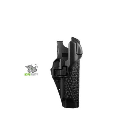 44H104BW-R FUNDA DERECHA SERPA GRABADA NIVEL 3 MARCA BLACKHAWK PARA BERETTA 92F